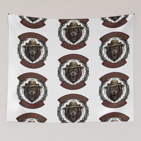 Item preview, Christian Heritage Lions Straw Hat Beast | Biker Patch Graphic designed and sold by TOCOCLAWS.