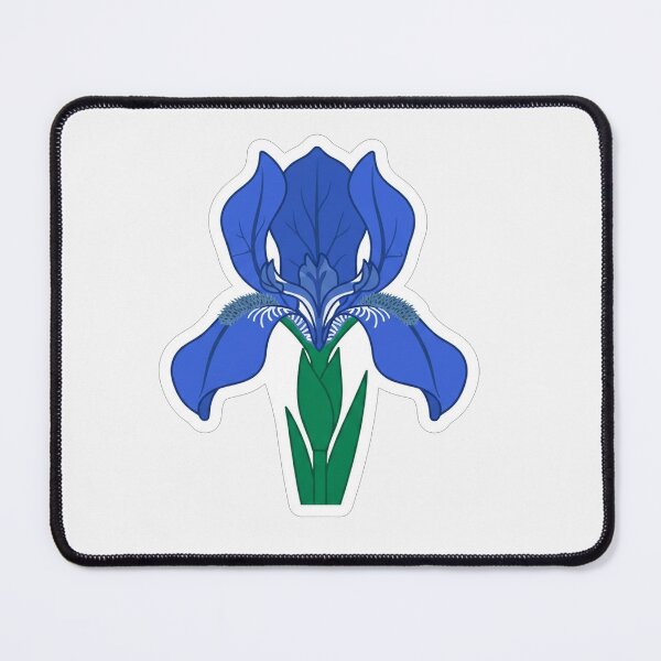 Item preview, Vibrant Blue Iris Flower Botanical Illustration designed and sold by Owcomm.
