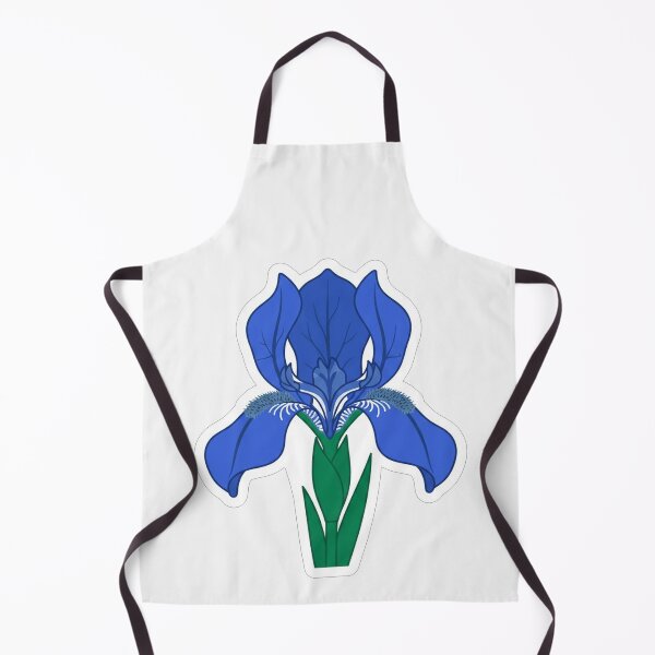 Item preview, Vibrant Blue Iris Flower Botanical Illustration designed and sold by Owcomm.
