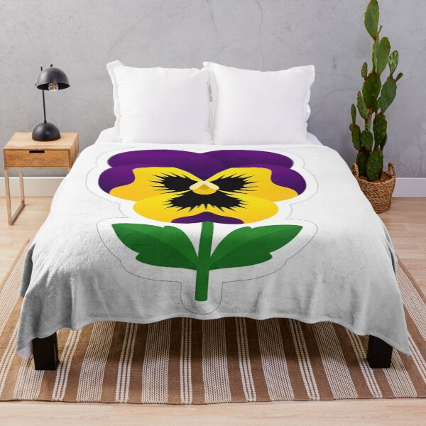 Item preview, Vibrant Purple and Yellow Pansy Flower designed and sold by Owcomm.