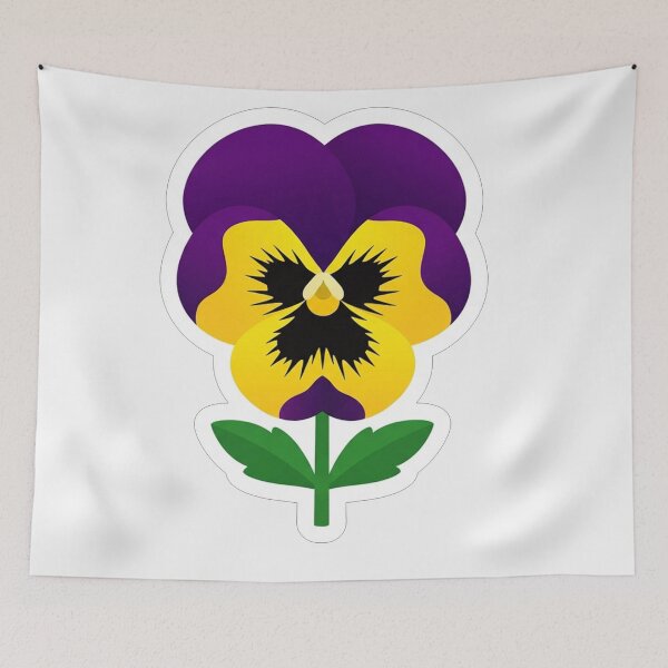 Item preview, Vibrant Purple and Yellow Pansy Flower designed and sold by Owcomm.