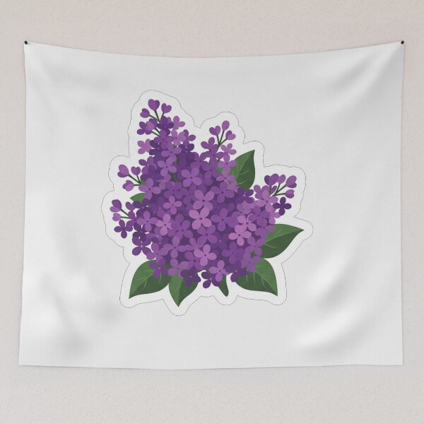Item preview, Beautiful Purple Lilac Flowers Blossom Illustration designed and sold by Owcomm.