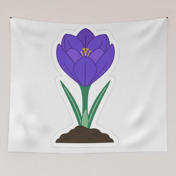 Item preview, Vibrant Purple Crocus Spring Flower Illustration designed and sold by Owcomm.