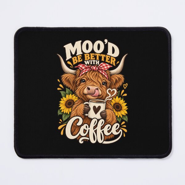 Item preview, Moo’d Be Better With Coffee .. Funny Highland Cow Coffee Lover designed and sold by Ridaelb.