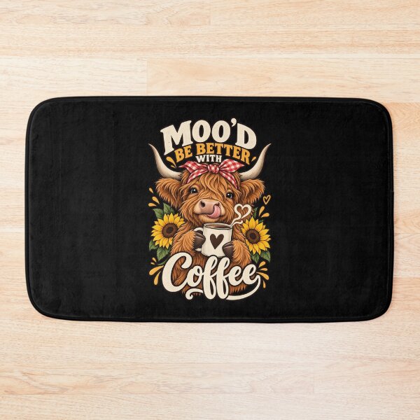 Item preview, Moo’d Be Better With Coffee .. Funny Highland Cow Coffee Lover designed and sold by Ridaelb.