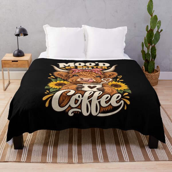 Item preview, Moo’d Be Better With Coffee .. Funny Highland Cow Coffee Lover designed and sold by Ridaelb.