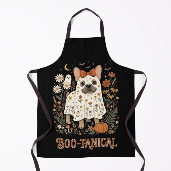 Item preview, Boo-tanical Ghost French Bulldog - Cute Floral Halloween Dog Art designed and sold by WillCraftx.
