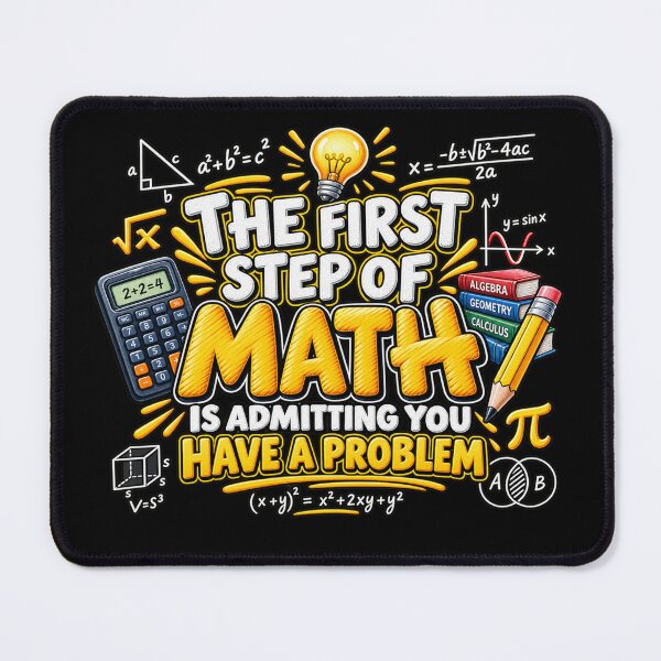 Item preview, The First Step of Math Is Admitting You Have a Problem Funny Math Teacher Student Humor designed and sold by 76Valeria.