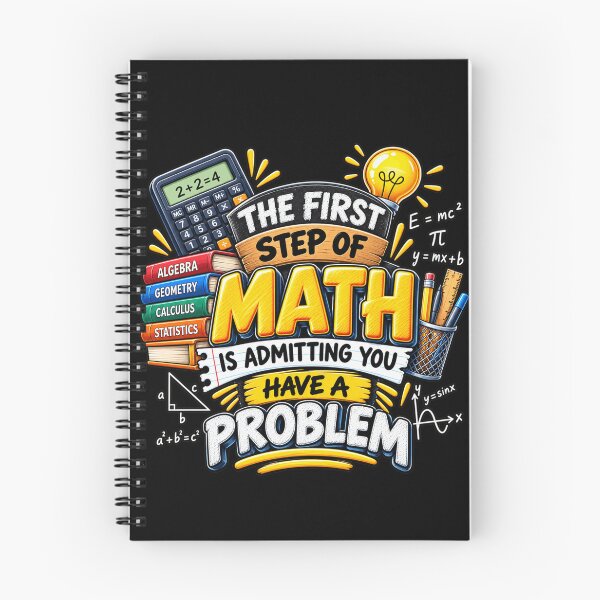 Item preview, The First Step of Math Is Admitting You Have a Problem Funny Math Teacher Student Humor designed and sold by 76Valeria.
