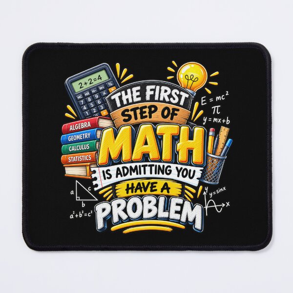 Item preview, The First Step of Math Is Admitting You Have a Problem Funny Math Teacher Student Humor designed and sold by 76Valeria.