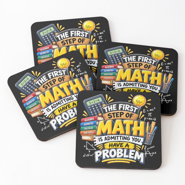 Item preview, The First Step of Math Is Admitting You Have a Problem Funny Math Teacher Student Humor designed and sold by 76Valeria.