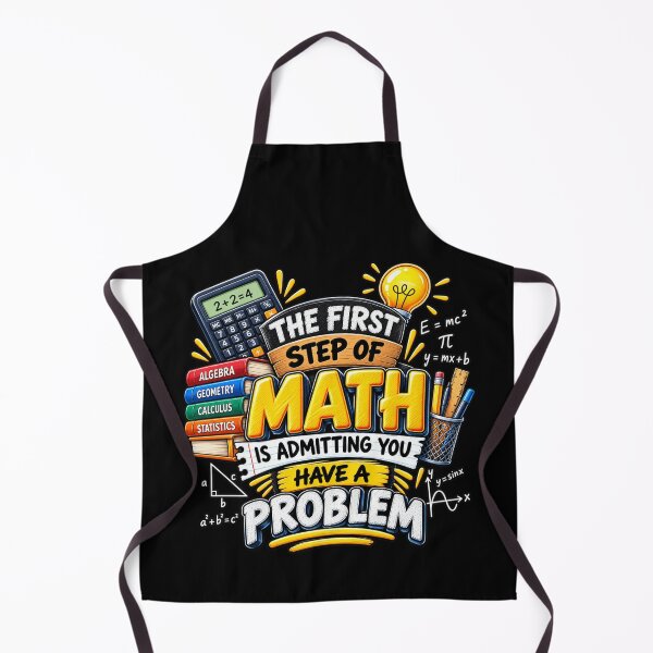 Item preview, The First Step of Math Is Admitting You Have a Problem Funny Math Teacher Student Humor designed and sold by 76Valeria.