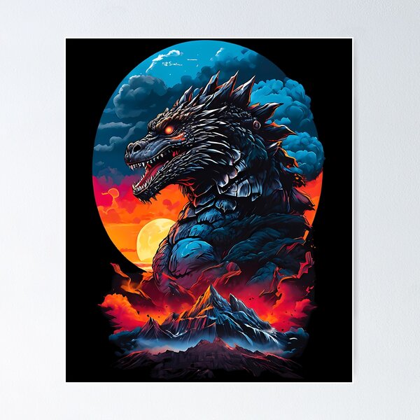 Item preview, Godzilla In The Sunset designed and sold by RomaineEsposito.