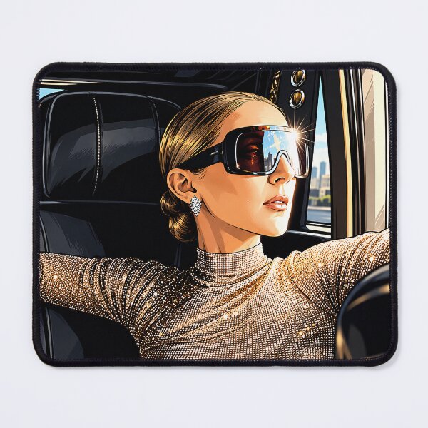 Item preview, Celine Dion in a taxi in Paris (fan art) designed and sold by PopCultureAndStuff.