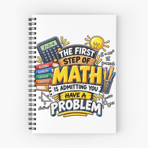 Item preview, The First Step of Math Is Admitting You Have a Problem Funny Math Teacher Student Humor designed and sold by 76Valeria.