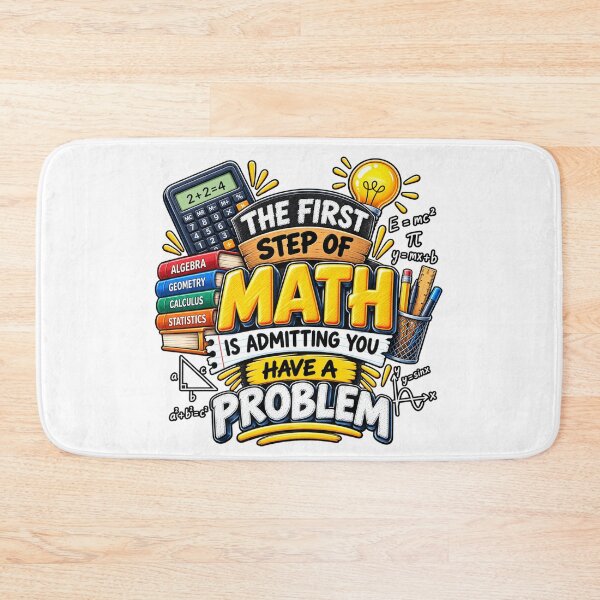 Item preview, The First Step of Math Is Admitting You Have a Problem Funny Math Teacher Student Humor designed and sold by 76Valeria.