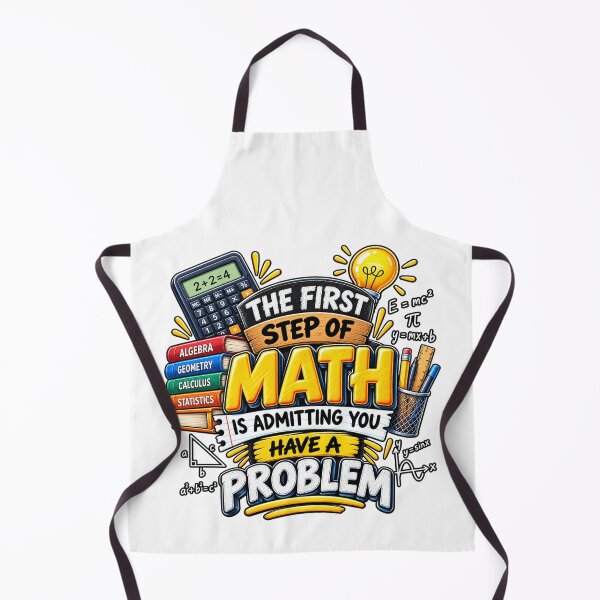 Item preview, The First Step of Math Is Admitting You Have a Problem Funny Math Teacher Student Humor designed and sold by 76Valeria.