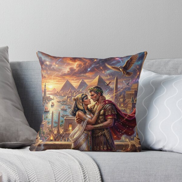 Item preview, Cleopatra and Julius Caesar Romance - Ancient World Fantasy Art designed and sold by Lucid Dream Pixel.