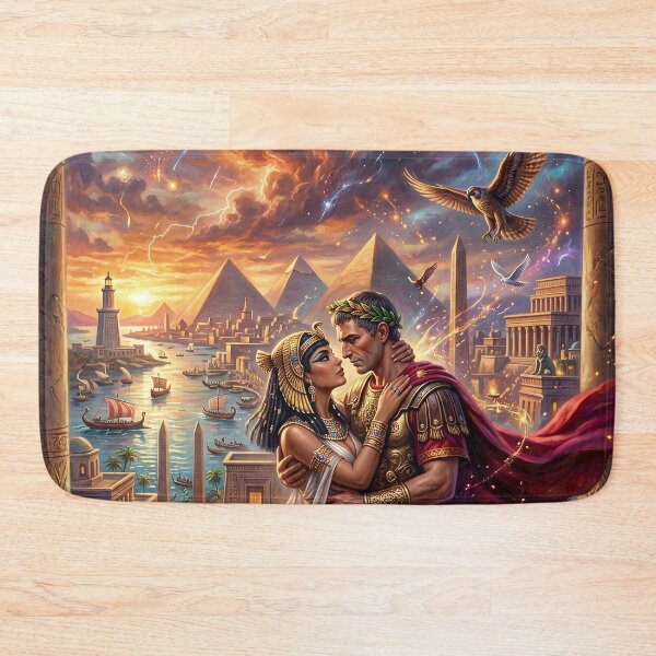 Item preview, Cleopatra and Julius Caesar Romance - Ancient World Fantasy Art designed and sold by Lucid Dream Pixel.