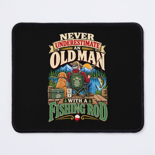 Item preview, Never Underestimate An Old Man With A Fishing Rod .. Funny Fisherman Gift designed and sold by Ridaelb.
