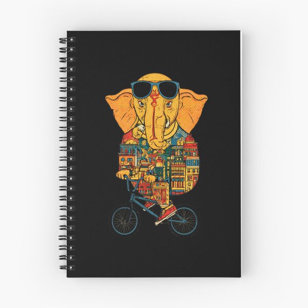 Item preview, Cool Elephant Riding Teal Bicycle City Pattern Contemporary Pop Art designed and sold by PANNARUK THAILAND.