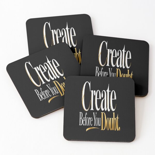 Item preview, Create Before You Doubt – Motivational Creative Mindset Quote designed and sold by v6ziix.
