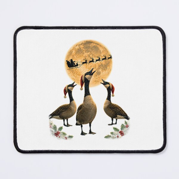Item preview, Funny Christmas Canada Geese Santa Sleigh Moon Retro Holiday designed and sold by DYAFLK.