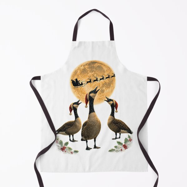 Item preview, Funny Christmas Canada Geese Santa Sleigh Moon Retro Holiday designed and sold by DYAFLK.