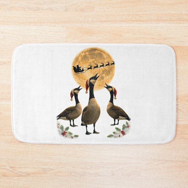 Item preview, Funny Christmas Canada Geese Santa Sleigh Moon Retro Holiday designed and sold by DYAFLK.