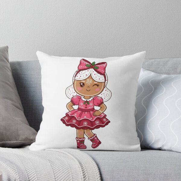 Item preview, Cute & Flirty Gingerbread Girl Pink Christmas Dress Design designed and sold by VibranPalette.