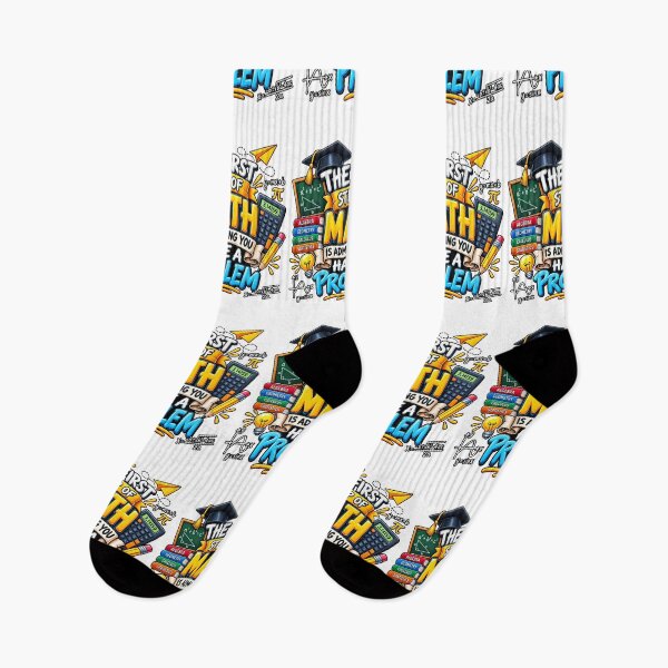 Item preview, The First Step of Math Is Admitting You Have a Problem Funny Math Teacher Student Humor designed and sold by 76Valeria.