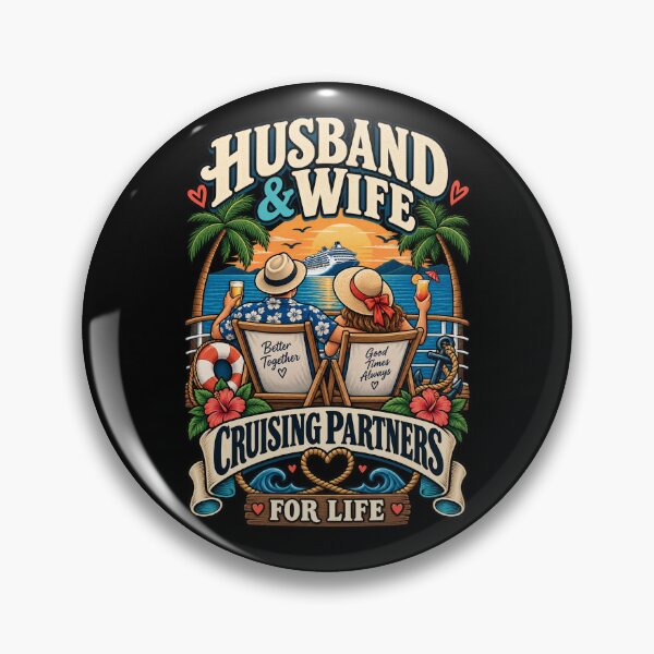 Item preview, Husband & Wife Cruising Partners For Life .. Cruise Couple Gift designed and sold by Ridaelb.