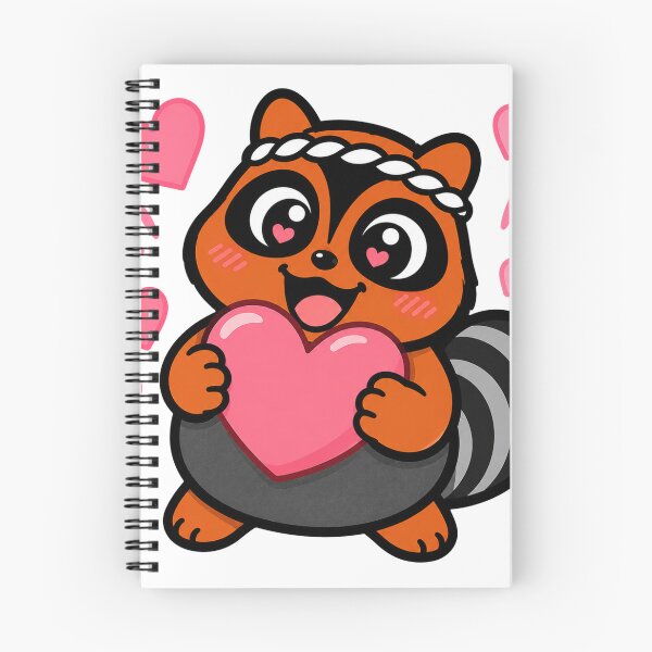 Item preview, Cute Tanuki Sticker — Starry Eyes & Hearts designed and sold by naruse-design.