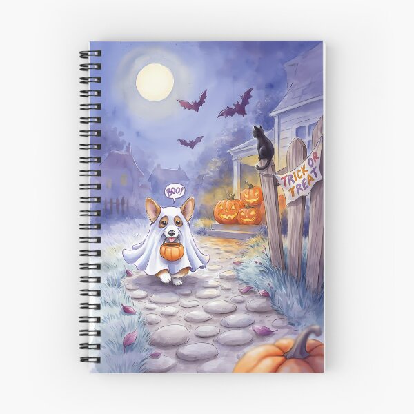 Item preview, Corgi Ghost Costume Trick-or-Treat Halloween Watercolor Art designed and sold by SellingWSarah17.