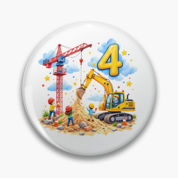 Artikelvorschau, Baustellenszene zum Geburtstag – 4 Jahre entworfen und verkauft von bambinella.de.