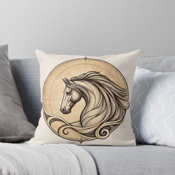 Item preview, Elegant horse in vintage Art Nouveau style designed and sold by thirtyonestars.