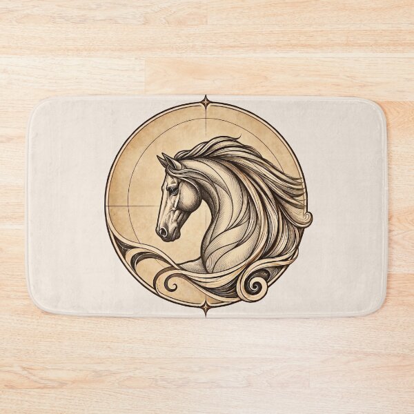 Item preview, Elegant horse in vintage Art Nouveau style designed and sold by thirtyonestars.