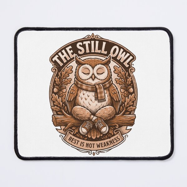 Item preview, Still Owl Rest Mascot Print designed and sold by NullSpacePrints.