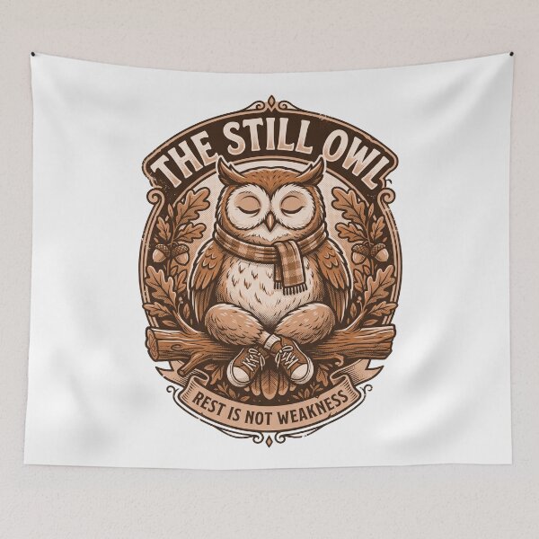Item preview, Still Owl Rest Mascot Print designed and sold by NullSpacePrints.
