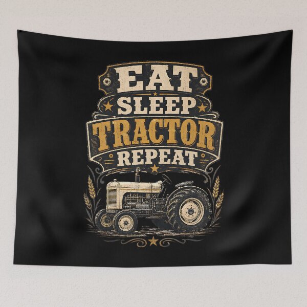 Item preview, Eat Sleep Tractor Repeat Funny Vintage Farm designed and sold by CalmDownZone ⭐️⭐️⭐️⭐️⭐️.