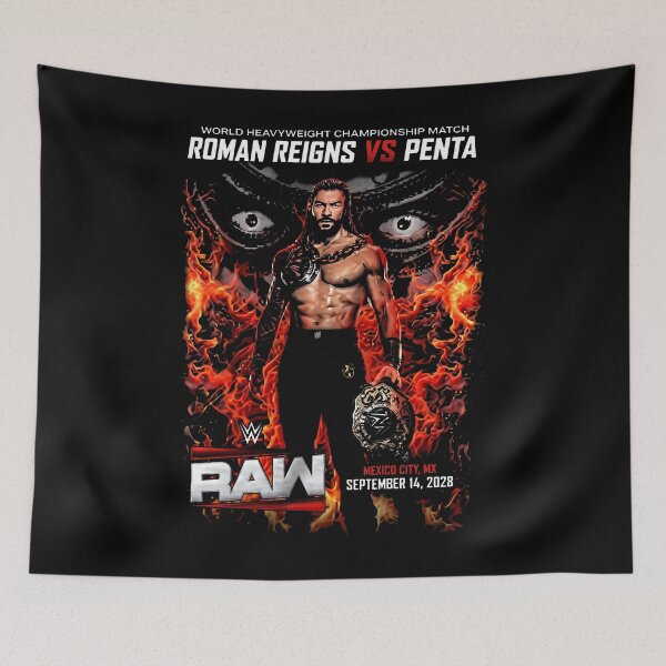 Item preview, Roman Reigns - Penta - World Heavyweight Championship Match - Monday Night Raw - Mexico City designed and sold by lightylegal.