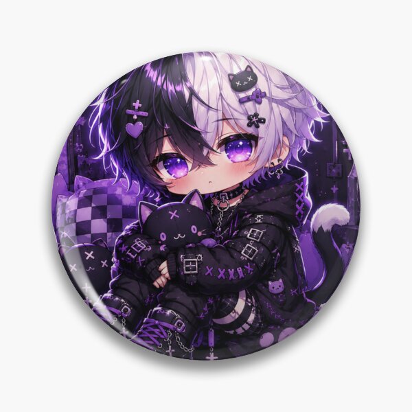 Item preview, Gothic Neko Boy – Kawaii Gamer Cat Aesthetic designed and sold by Revyra Design .