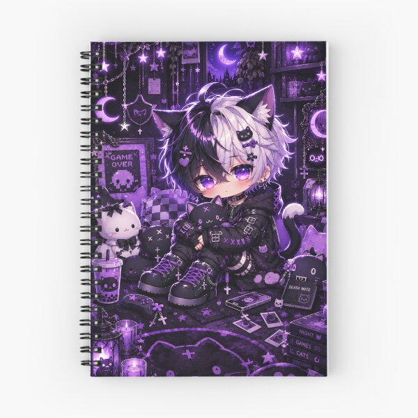Item preview, Gothic Neko Boy – Kawaii Gamer Cat Aesthetic designed and sold by Revyra Design .