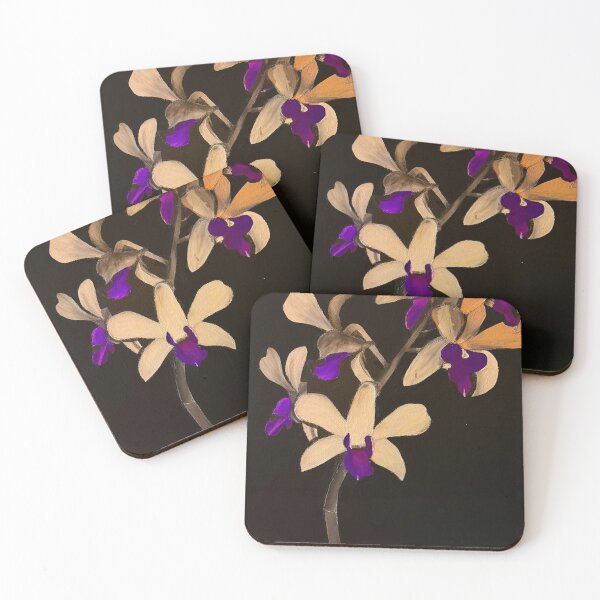 Item preview, Black and White Purple Orchids designed and sold by Art-by-Cucullu.