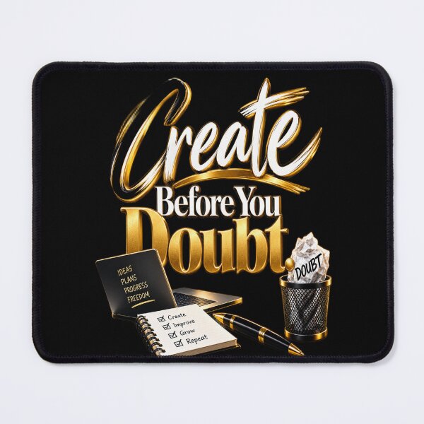 Item preview, Create Before You Doubt Motivational Creative Mindset Quote designed and sold by v6ziix.