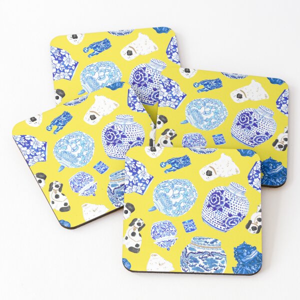 Item preview, Chinoiserie Curiosity Cabinet Canary Yellow designed and sold by YesterdayColl.