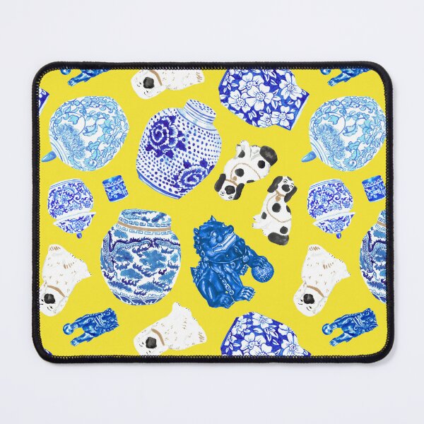 Item preview, Chinoiserie Curiosity Cabinet Canary Yellow designed and sold by YesterdayColl.