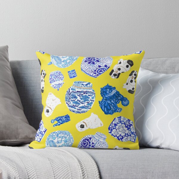 Item preview, Chinoiserie Curiosity Cabinet Canary Yellow designed and sold by YesterdayColl.