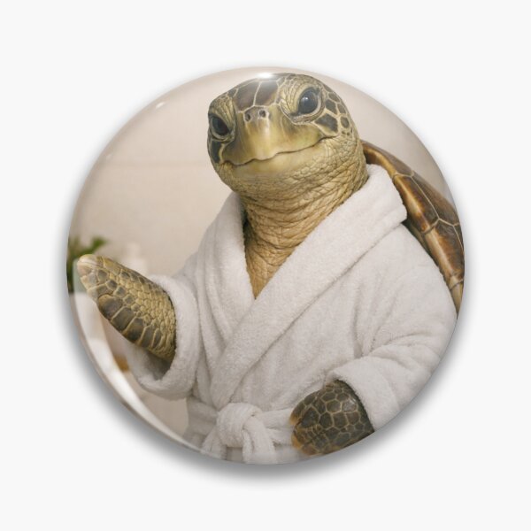 Item preview, Green Sea Turtle White Bathrobe designed and sold by Sillytoe.