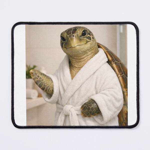 Item preview, Green Sea Turtle White Bathrobe designed and sold by Sillytoe.